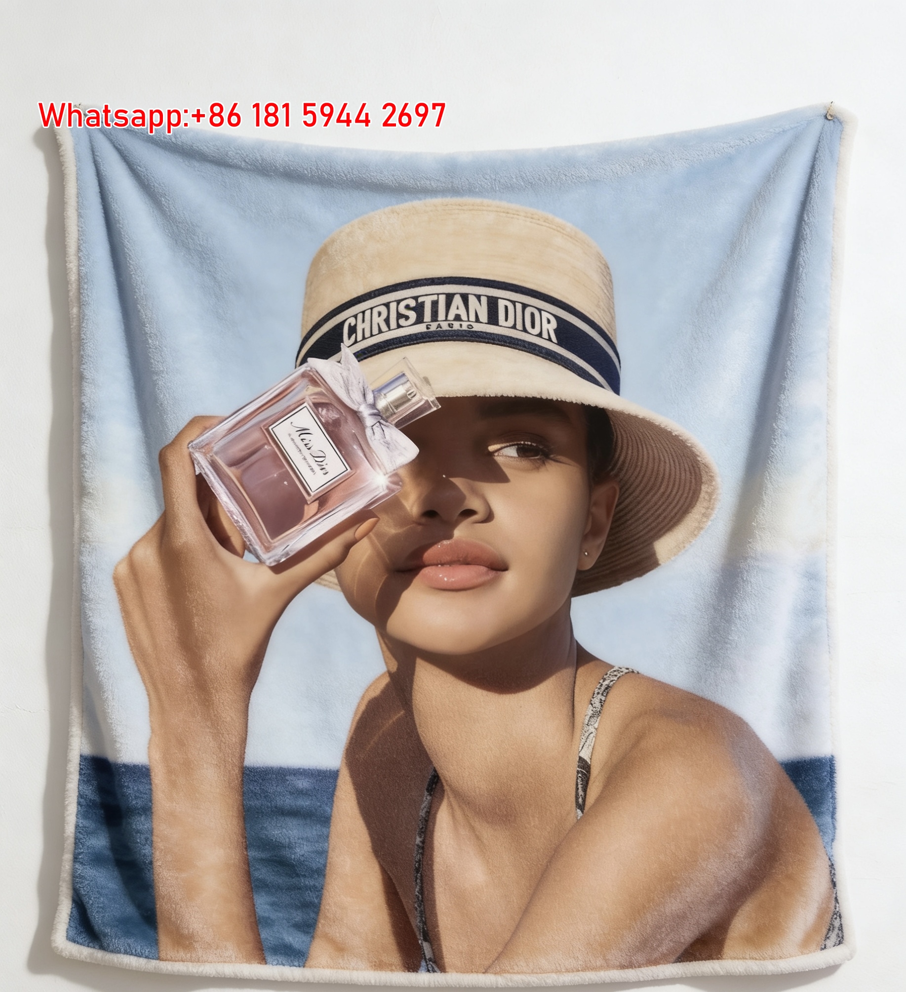 Christian Dior Miss Dior Fragrance Summer Flannel Sofa Throw Blanket D470